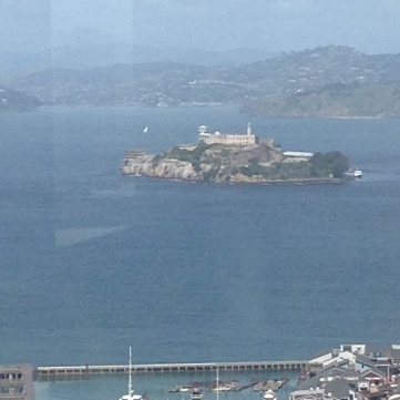 The view of Alcatraz from Coit Tower